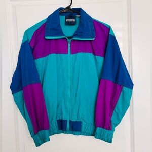 Apparatus Studio Kids Colorblock Raincoat in Teal, Blue & Purple